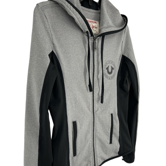 TRUE Religion full zip Hoodie size SP Black and gray - Picture 2 of 11